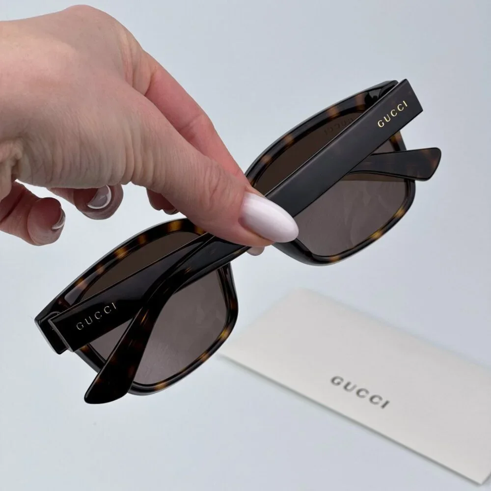 Gucci GG1716S 002 BRAND NEW Sunglasses Havana Brown Square Unisex